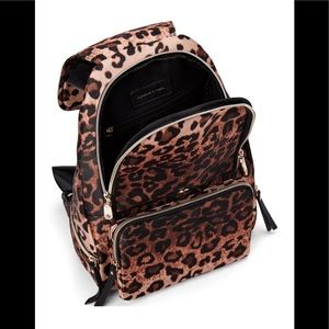 Adrienne Vittadini Smooth Nylon Leopard Backpack
